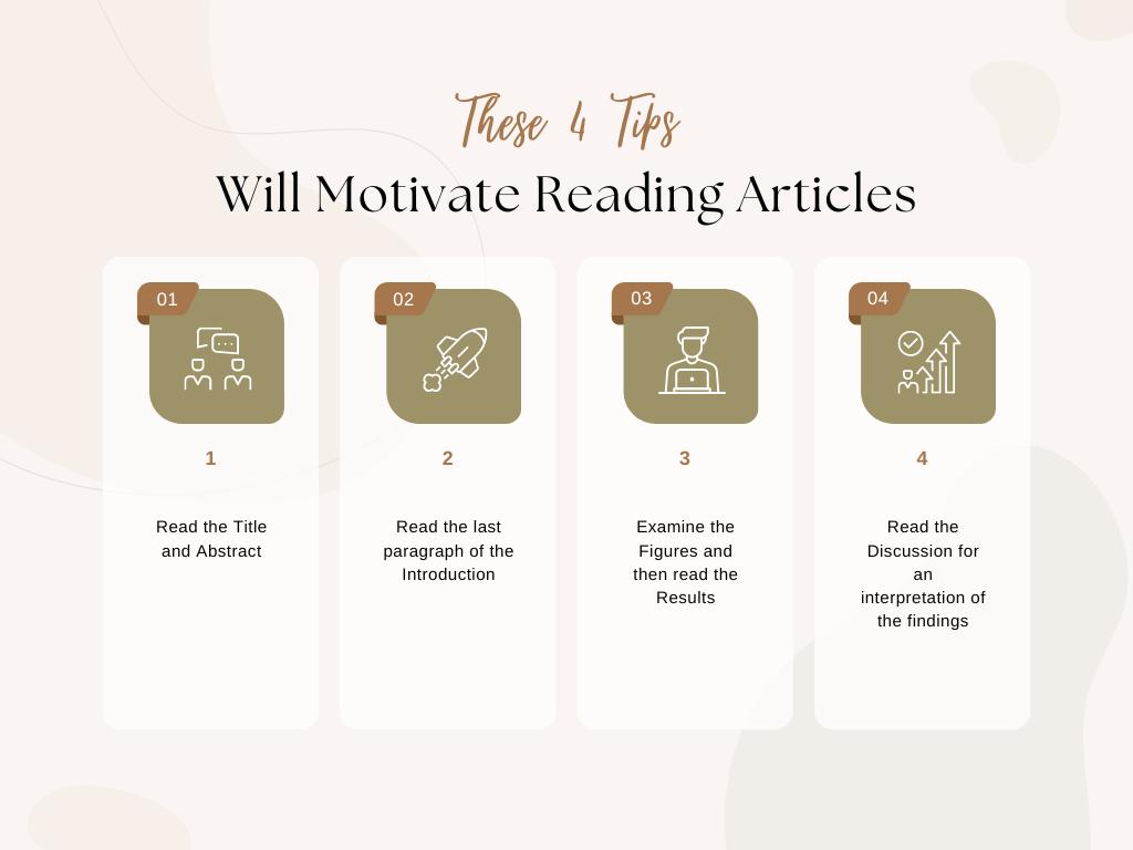 Four tips for reading an article